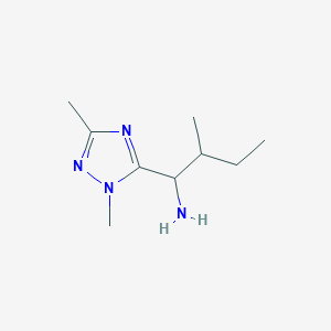 molecular formula C9H18N4 B13531493 1-(1,3-Dimethyl-1h-1,2,4-triazol-5-yl)-2-methylbutan-1-amine 