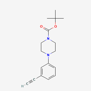 molecular formula C17H22N2O2 B13531500 tert-Butyl 4-(3-ethynylphenyl)piperazine-1-carboxylate 