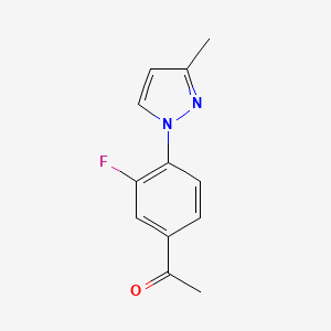 1-(3-Fluoro-4-(3-methyl-1h-pyrazol-1-yl)phenyl)ethan-1-one