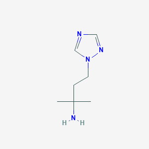 molecular formula C7H14N4 B13531510 1,1-Dimethyl-3-[1,2,4]triazol-1-yl-propylamine 