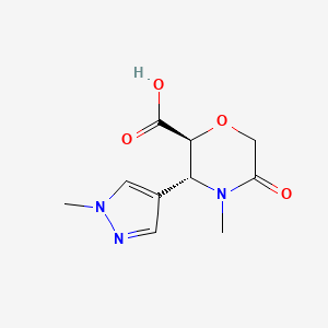 rac-(2R,3S)-4-methyl-3-(1-methyl-1H-pyrazol-4-yl)-5-oxomorpholine-2-carboxylic acid