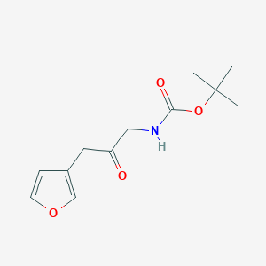 molecular formula C12H17NO4 B13531537 tert-Butyl (3-(furan-3-yl)-2-oxopropyl)carbamate 