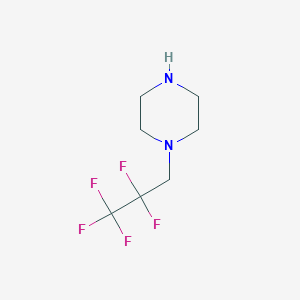 molecular formula C7H11F5N2 B13531539 1-(2,2,3,3,3-Pentafluoropropyl)piperazine 