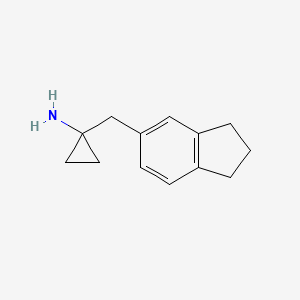 1-((2,3-Dihydro-1h-inden-5-yl)methyl)cyclopropan-1-amine