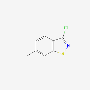 molecular formula C8H6ClNS B13531593 3-Chloro-6-methyl-1,2-benzothiazole 