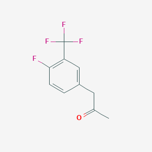 molecular formula C10H8F4O B13531608 1-[4-Fluoro-3-(trifluoromethyl)phenyl]propan-2-one 