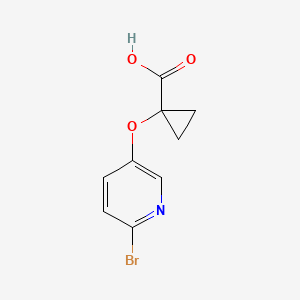 1-[(6-Bromopyridin-3-yl)oxy]cyclopropane-1-carboxylic acid