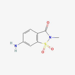 molecular formula C8H8N2O3S B13531627 6-Amino-2-methylbenzo[d]isothiazol-3(2h)-one 1,1-dioxide CAS No. 1026295-49-7