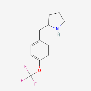 molecular formula C12H14F3NO B13531630 2-(4-(Trifluoromethoxy)benzyl)pyrrolidine 