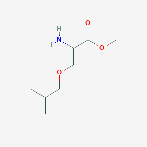 molecular formula C8H17NO3 B13531642 Methyl o-isobutylserinate 