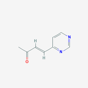 molecular formula C8H8N2O B13531681 4-(Pyrimidin-4-yl)but-3-en-2-one 