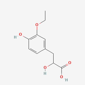 molecular formula C11H14O5 B13531695 3-(3-Ethoxy-4-hydroxyphenyl)-2-hydroxypropanoic acid 