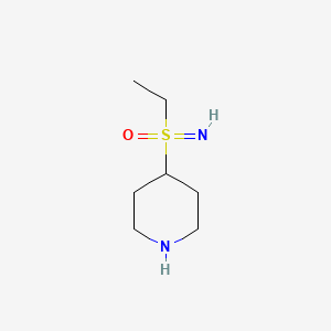 molecular formula C7H16N2OS B13531697 Ethyl-imino-oxo-(4-piperidyl)-sulfane 