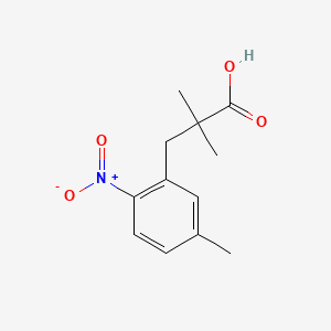 2,2-Dimethyl-3-(5-methyl-2-nitrophenyl)propanoic acid