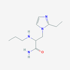 molecular formula C11H20N4O B13531725 3-(2-Ethyl-1h-imidazol-1-yl)-2-(propylamino)propanamide 