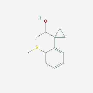 1-{1-[2-(Methylsulfanyl)phenyl]cyclopropyl}ethan-1-ol