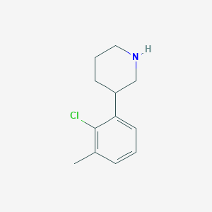 molecular formula C12H16ClN B13531731 3-(2-Chloro-3-methylphenyl)piperidine 