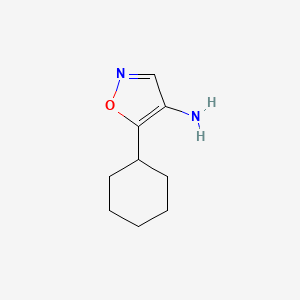 molecular formula C9H14N2O B13531740 5-Cyclohexylisoxazol-4-amine 