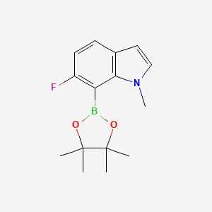 molecular formula C15H19BFNO2 B13531748 6-fluoro-1-methyl-7-(tetramethyl-1,3,2-dioxaborolan-2-yl)-1H-indole 