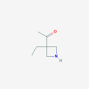 molecular formula C7H13NO B13531781 1-(3-Ethylazetidin-3-yl)ethanone 