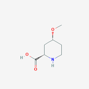 molecular formula C7H13NO3 B13531834 cis-4-Methoxy-piperidine-2-carboxylic acid 