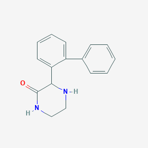 molecular formula C16H16N2O B13531858 3-Biphenyl-2-YL-piperazin-2-one 