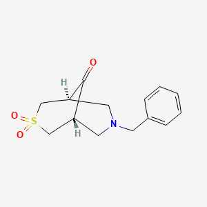 (1R,5S)-7-benzyl-3$l^{6}-thia-7-azabicyclo[3.3.1]nonane-3,3,9-trione