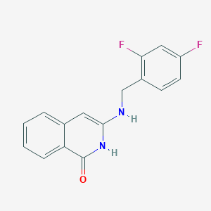 molecular formula C16H12F2N2O B13531917 3-{[(2,4-Difluorophenyl)methyl]amino}-1,2-dihydroisoquinolin-1-one 