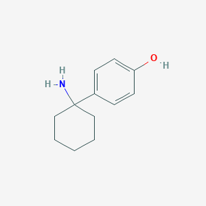 molecular formula C12H17NO B13531918 4-(1-Aminocyclohexyl)phenol 