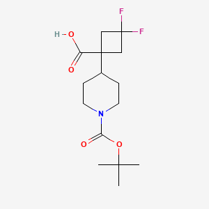 1-(1-(tert-Butoxycarbonyl)piperidin-4-yl)-3,3-difluorocyclobutane-1-carboxylic acid