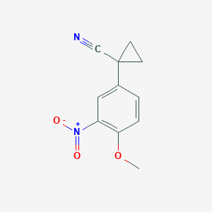 molecular formula C11H10N2O3 B13531945 1-(4-Methoxy-3-nitrophenyl)cyclopropane-1-carbonitrile 