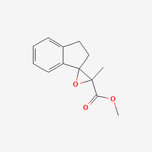 molecular formula C13H14O3 B13531950 Methyl 3'-methyl-2,3-dihydrospiro[indene-1,2'-oxirane]-3'-carboxylate 