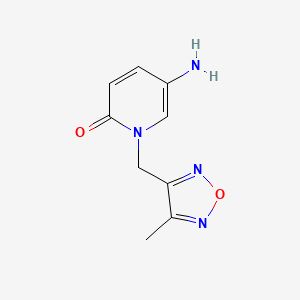 molecular formula C9H10N4O2 B13531955 5-Amino-1-((4-methyl-1,2,5-oxadiazol-3-yl)methyl)pyridin-2(1h)-one 