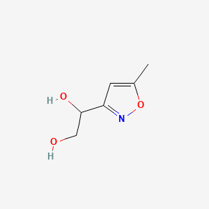 molecular formula C6H9NO3 B13532011 1-(5-Methyl-1,2-oxazol-3-yl)ethane-1,2-diol 