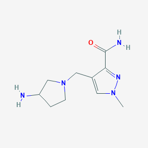 4-((3-Aminopyrrolidin-1-yl)methyl)-1-methyl-1H-pyrazole-3-carboxamide