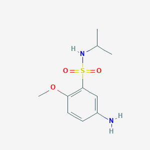 molecular formula C10H16N2O3S B13532017 5-Amino-2-methoxy-n-(propan-2-yl)benzene-1-sulfonamide 