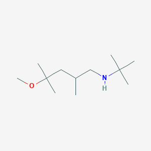 molecular formula C12H27NO B13532060 n-(Tert-butyl)-4-methoxy-2,4-dimethylpentan-1-amine 