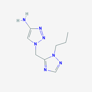 molecular formula C8H13N7 B13532101 1-((1-Propyl-1h-1,2,4-triazol-5-yl)methyl)-1h-1,2,3-triazol-4-amine 