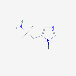 molecular formula C8H15N3 B13532129 1,1-Dimethyl-2-(1-methyl-1H-imidazol-5-YL)ethylamine 