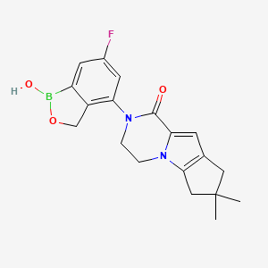 10-(6-fluoro-1-hydroxy-3H-2,1-benzoxaborol-4-yl)-4,4-dimethyl-1,10-diazatricyclo[6.4.0.02,6]dodeca-2(6),7-dien-9-one