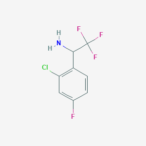 1-(2-Chloro-4-fluorophenyl)-2,2,2-trifluoroethan-1-amine