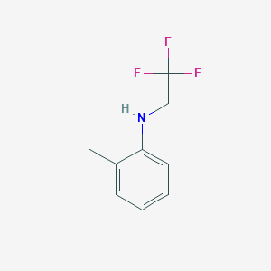 molecular formula C9H10F3N B13532172 2-Methyl-N-(2,2,2-trifluoroethyl)aniline CAS No. 62351-54-6