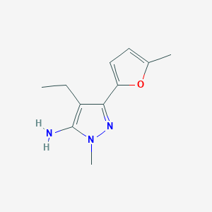 4-Ethyl-1-methyl-3-(5-methylfuran-2-yl)-1h-pyrazol-5-amine