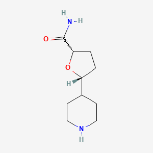 molecular formula C10H18N2O2 B13532183 (2S,5R)-5-(Piperidin-4-yl)tetrahydrofuran-2-carboxamide 