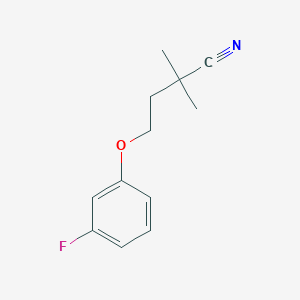 4-(3-Fluorophenoxy)-2,2-dimethylbutanenitrile