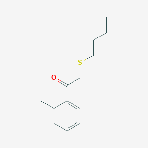 molecular formula C13H18OS B13532218 2-(Butylthio)-1-(o-tolyl)ethan-1-one 