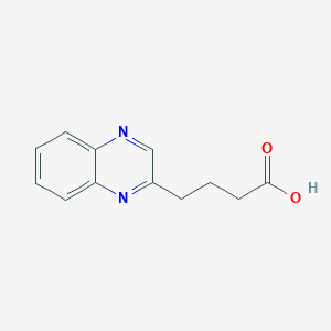 molecular formula C12H12N2O2 B13532228 4-(Quinoxalin-2-yl)butanoic acid 