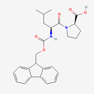 molecular formula C26H30N2O5 B13532239 (((9H-Fluoren-9-yl)methoxy)carbonyl)-L-leucyl-D-proline 