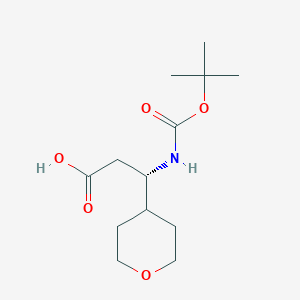 (3S)-3-{[(tert-butoxy)carbonyl]amino}-3-(oxan-4-yl)propanoic acid