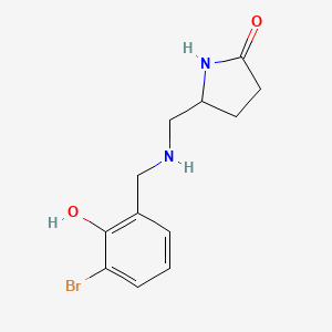 5-(((3-Bromo-2-hydroxybenzyl)amino)methyl)pyrrolidin-2-one